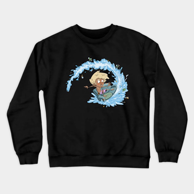 Professional Couch Surfer Crewneck Sweatshirt by Matty Mitchell